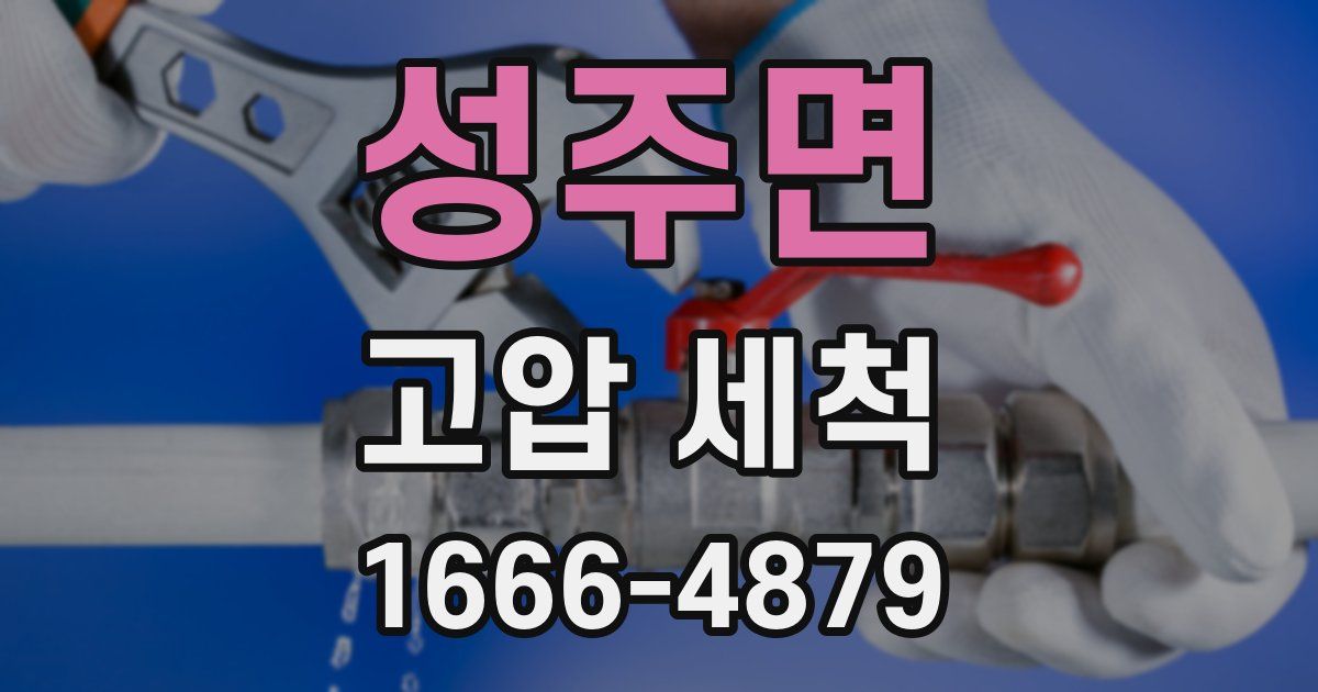성주면 고압 세척