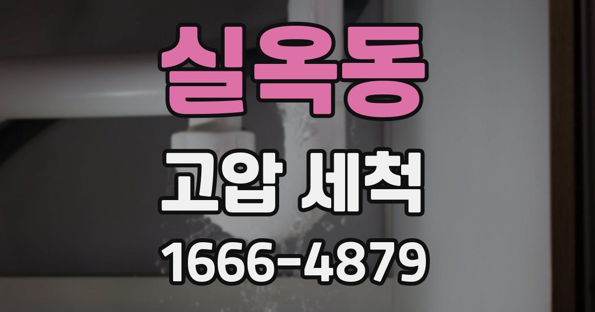 실옥동 고압 세척