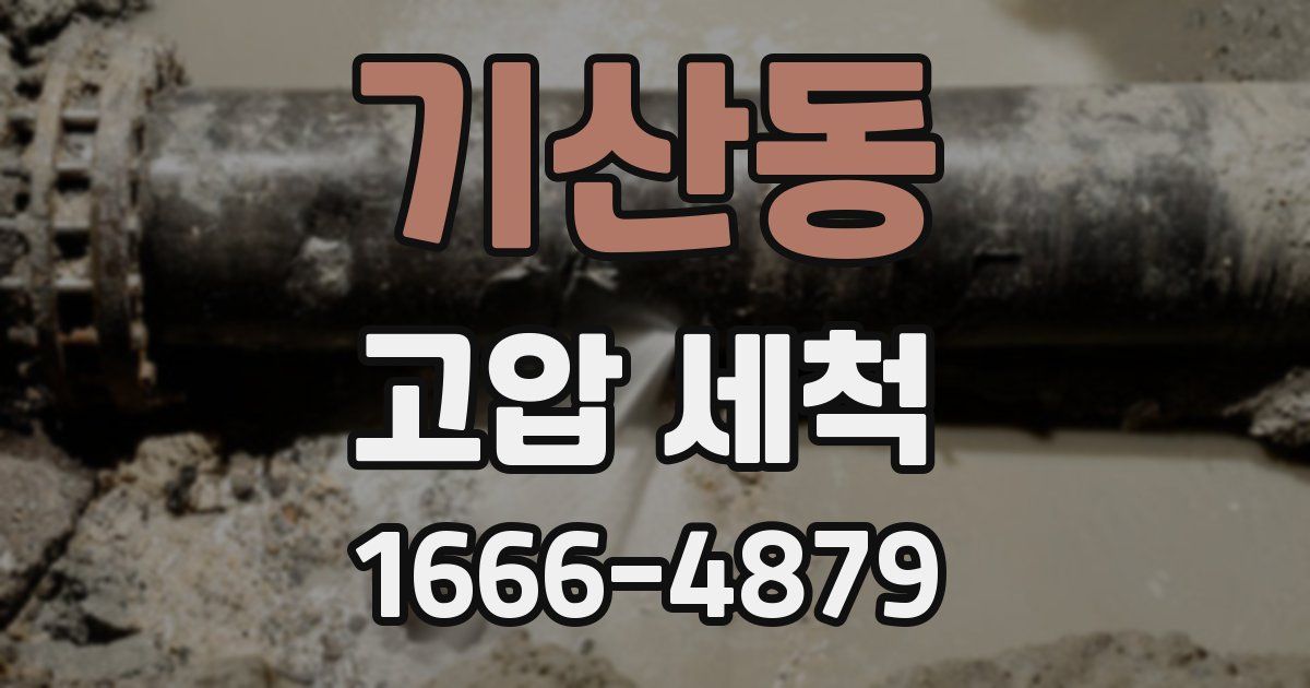 기산동 고압 세척