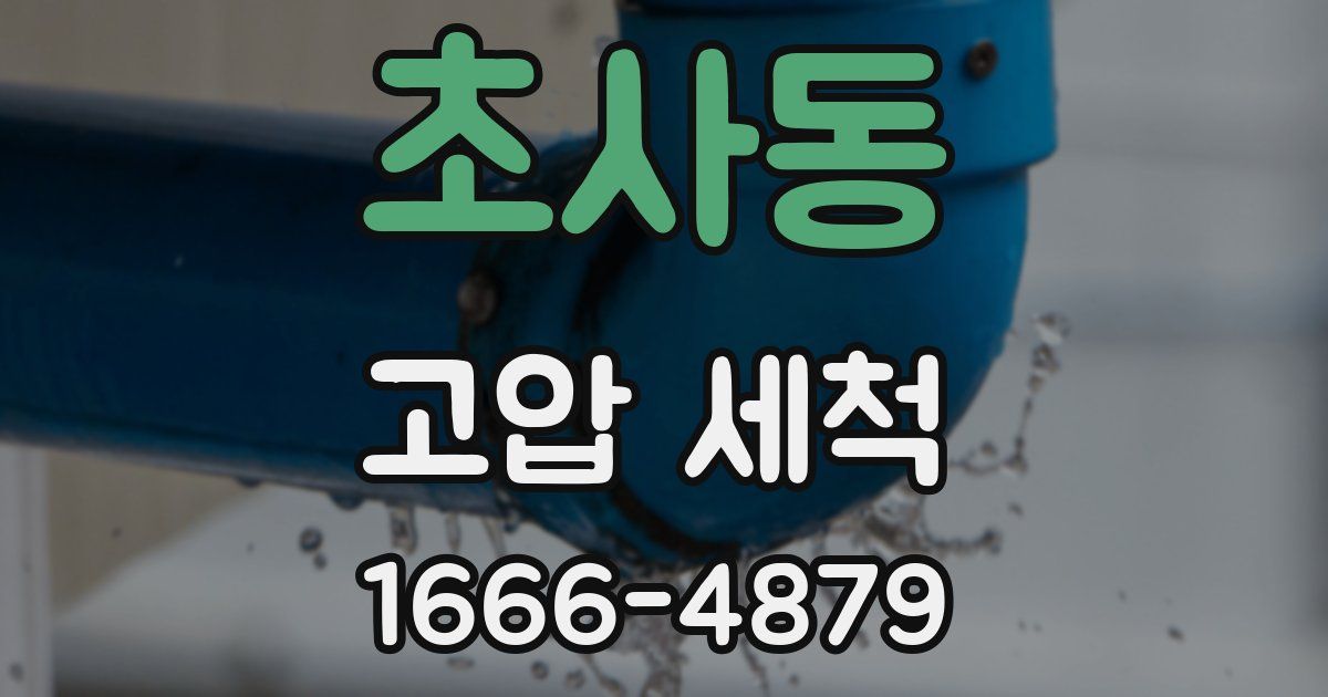 초사동 고압 세척