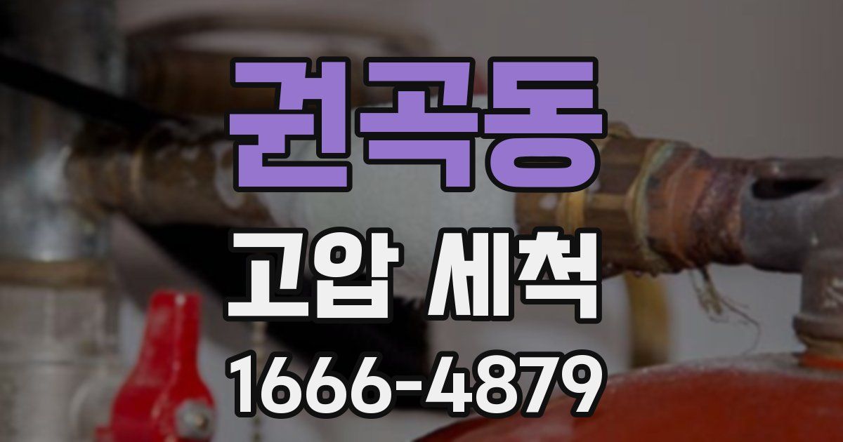 권곡동 고압 세척