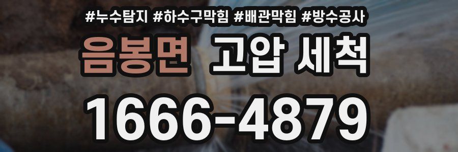 음봉면 고압 세척