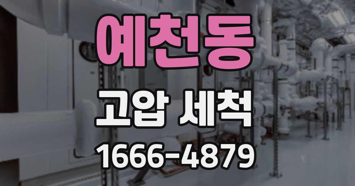 예천동 고압 세척