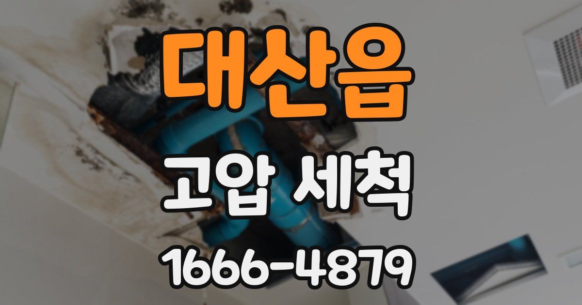 대산읍 고압 세척