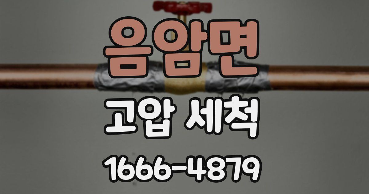 음암면 고압 세척