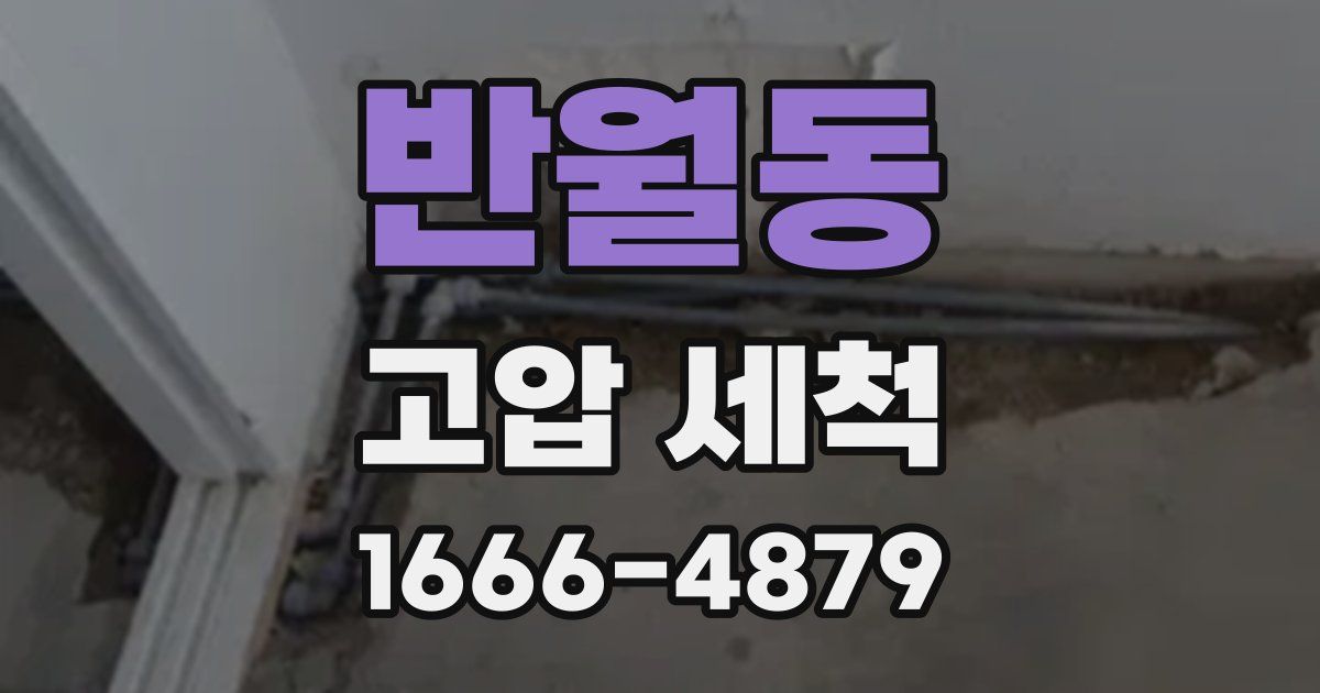 반월동 고압 세척