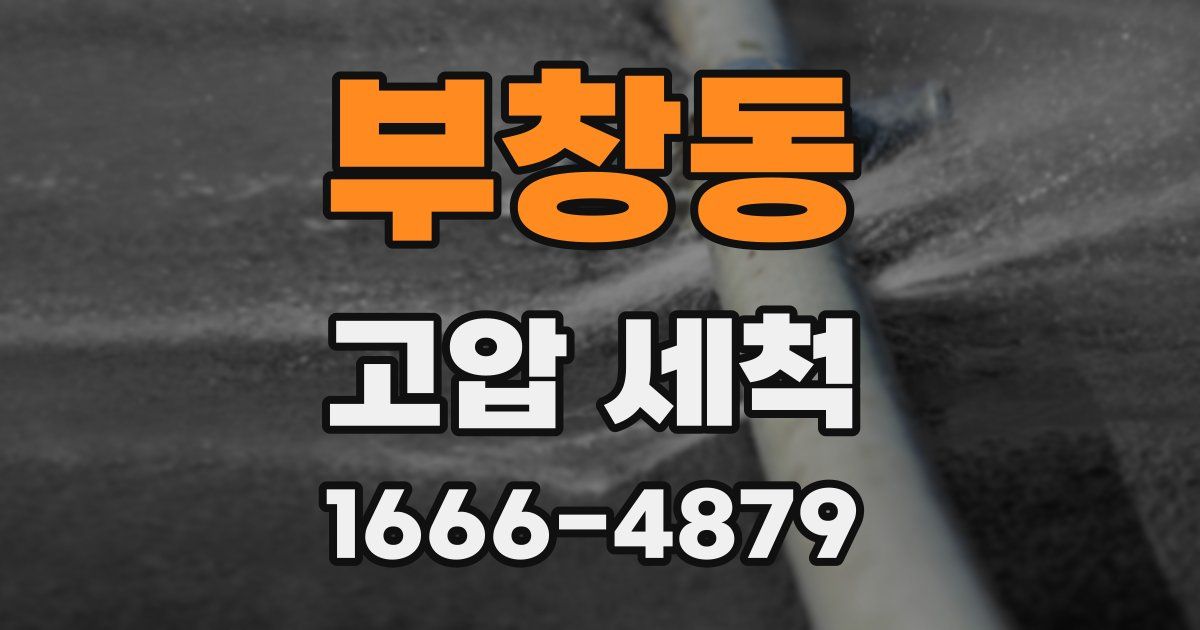 부창동 고압 세척