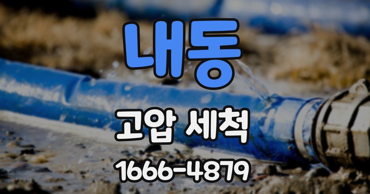 내동 고압 세척