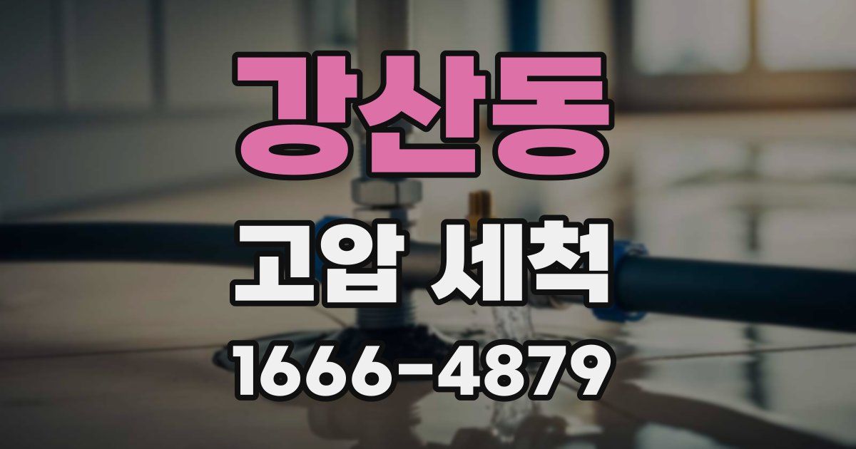 강산동 고압 세척