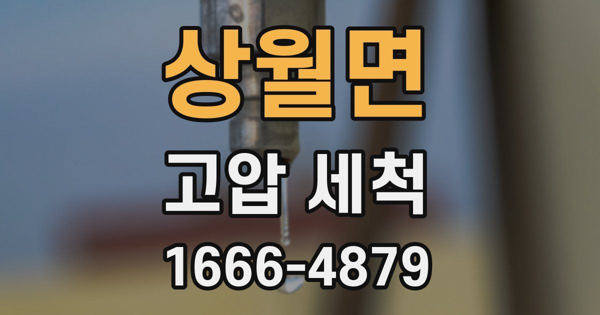 상월면 고압 세척