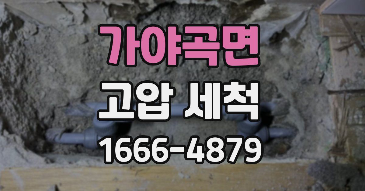 가야곡면 고압 세척