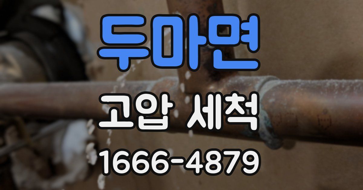 두마면 고압 세척