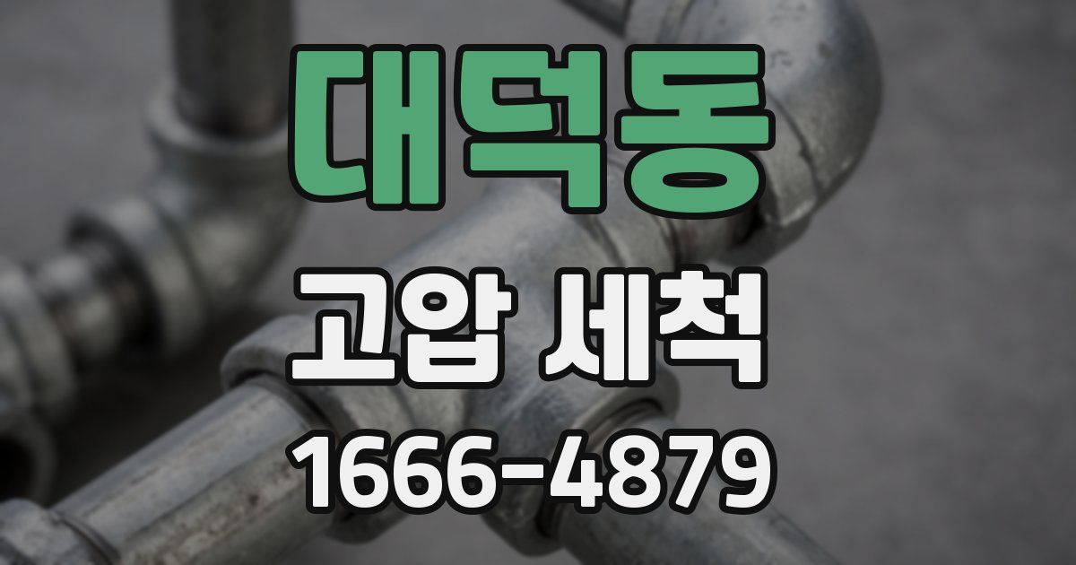 대덕동 고압 세척