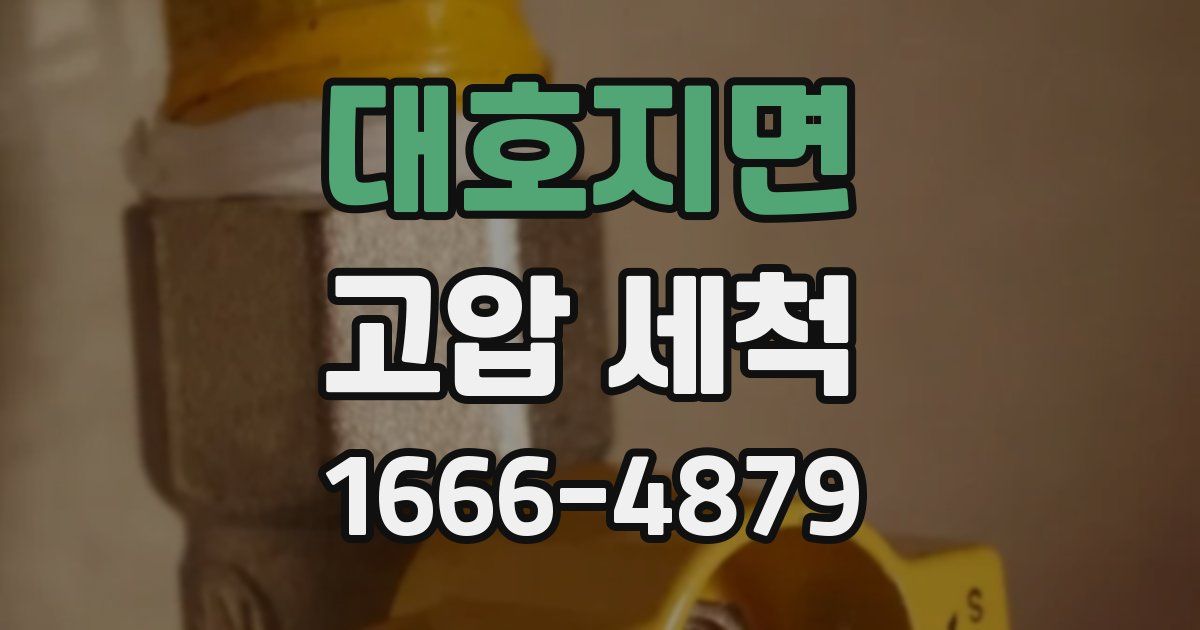 대호지면 고압 세척
