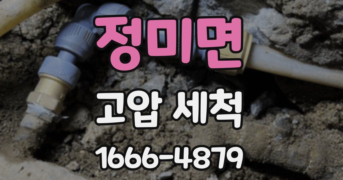 정미면 고압 세척