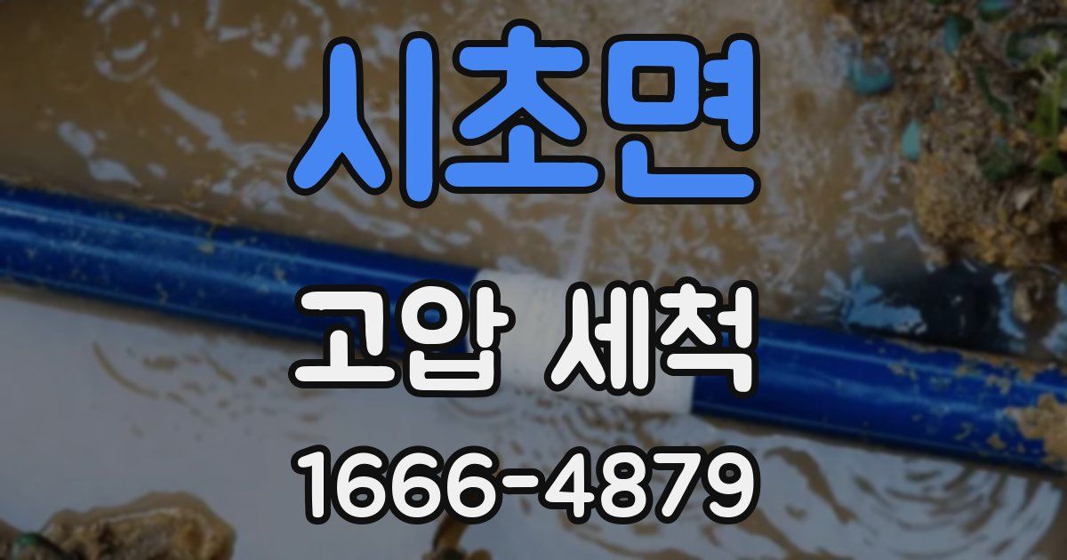 시초면 고압 세척
