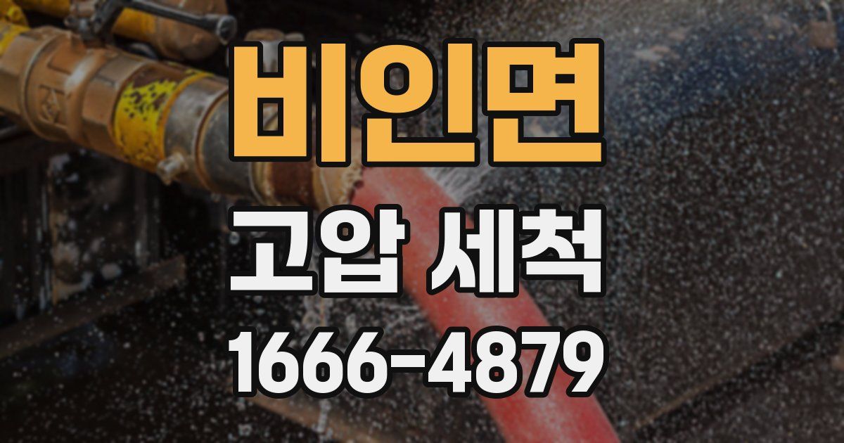 비인면 고압 세척
