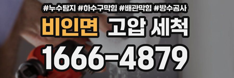 비인면 고압 세척
