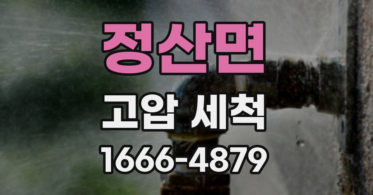 정산면 고압 세척