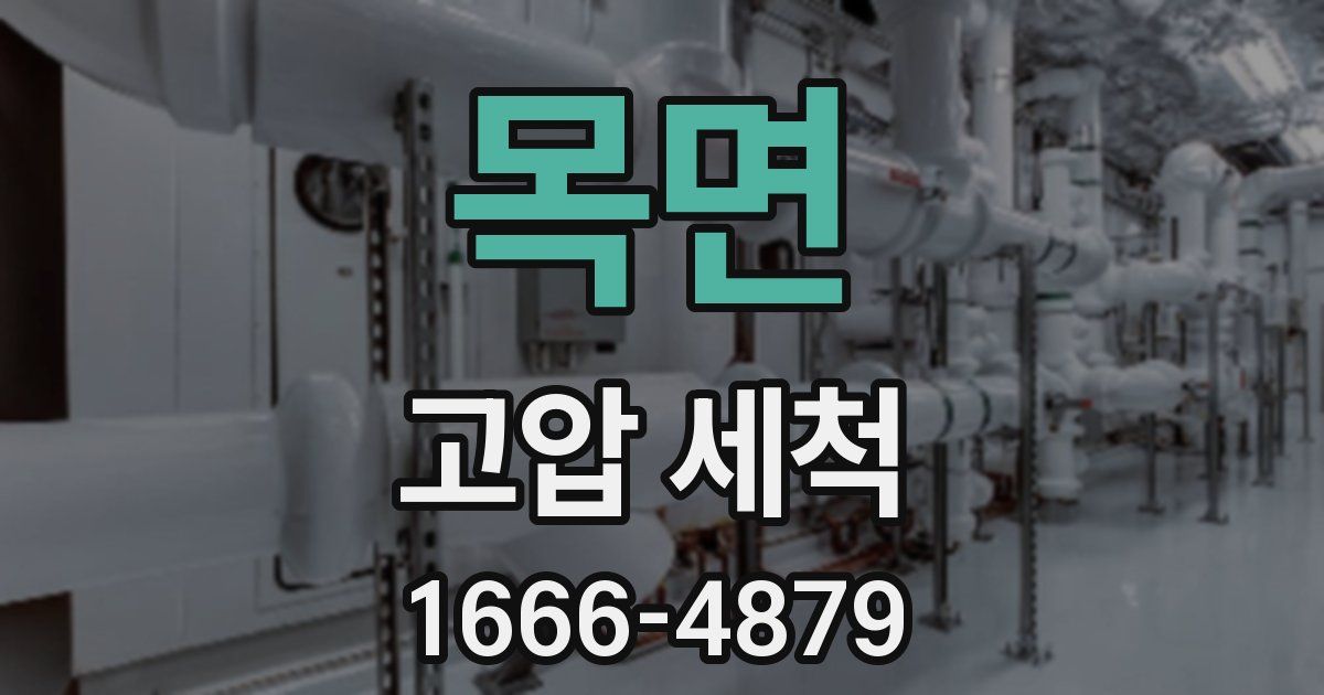 목면 고압 세척
