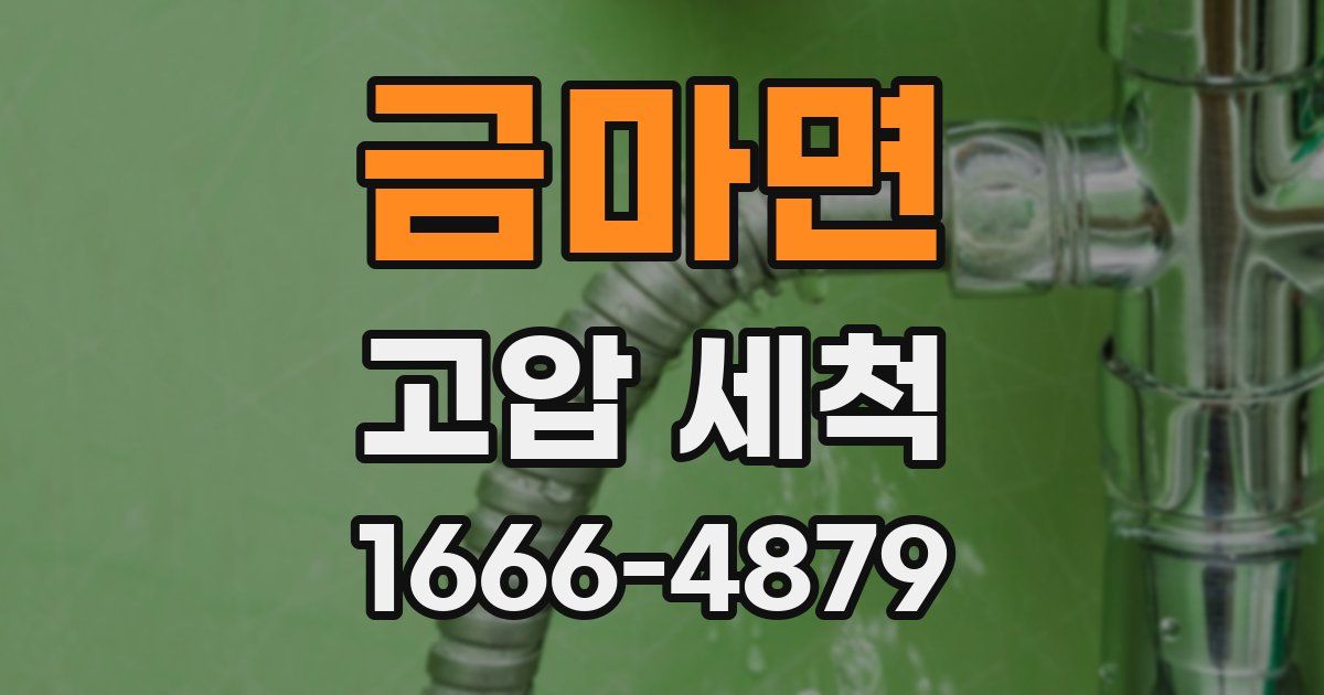 금마면 고압 세척