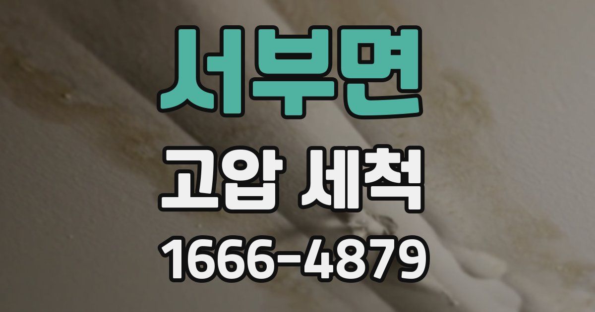 서부면 고압 세척