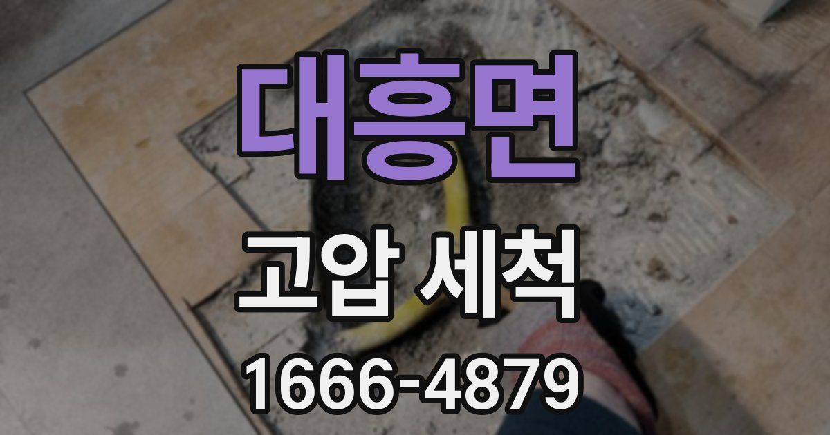 대흥면 고압 세척