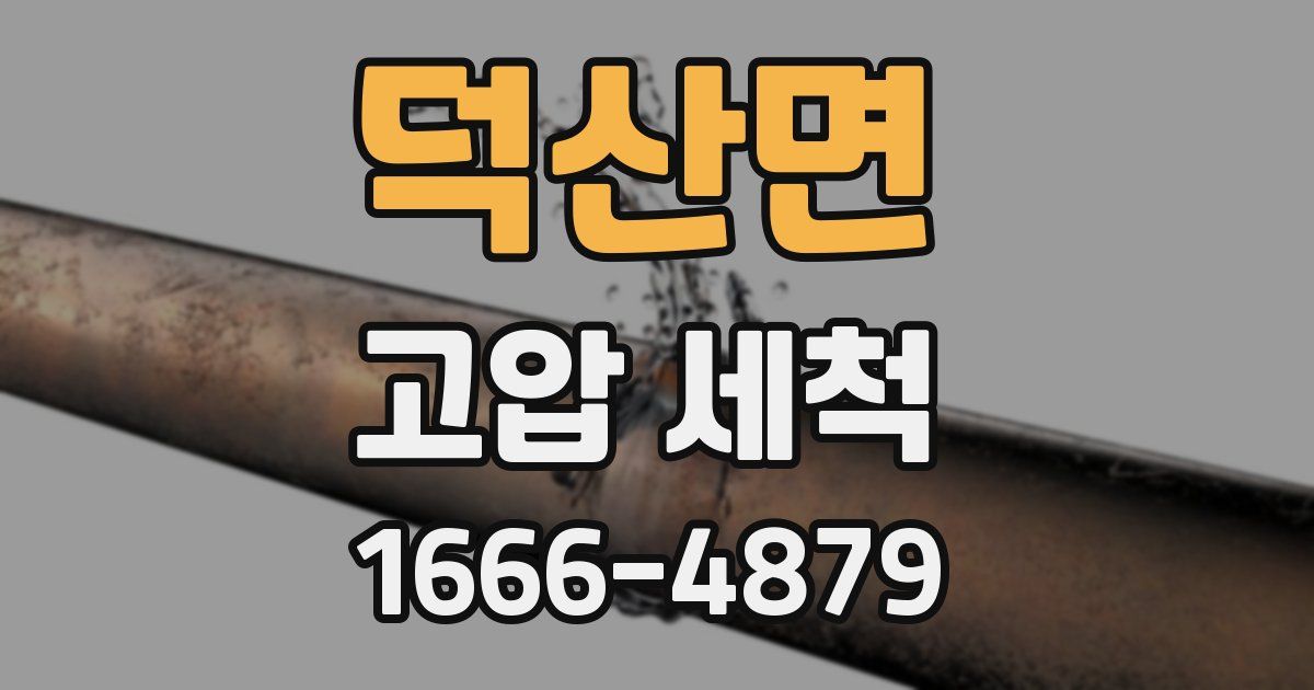 덕산면 고압 세척