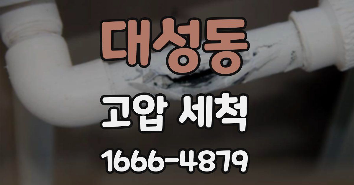 대성동 고압 세척