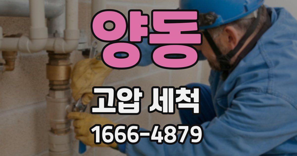 양동 고압 세척