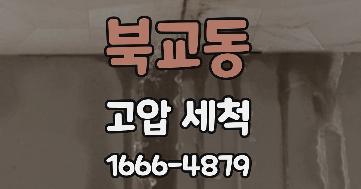 북교동 고압 세척