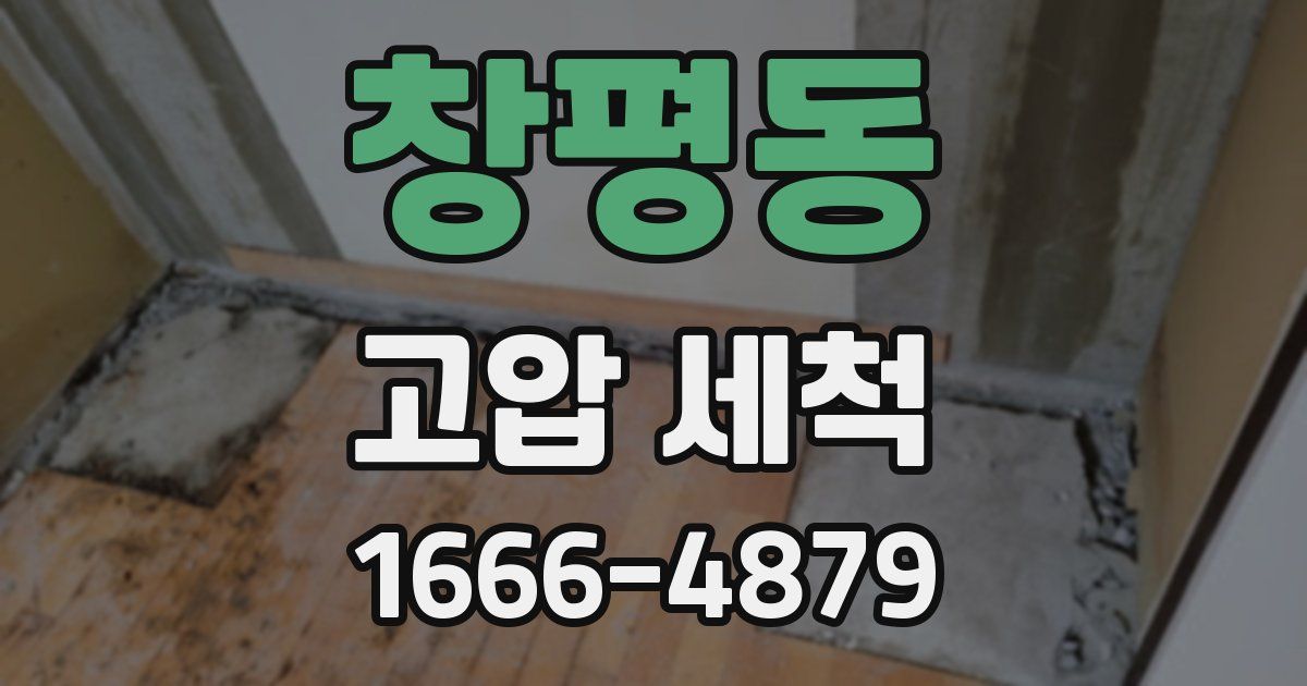 창평동 고압 세척