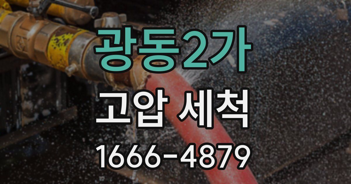 광동2가 고압 세척