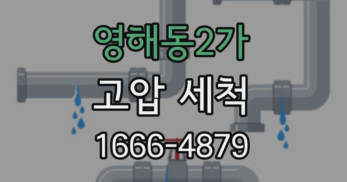 영해동2가 고압 세척