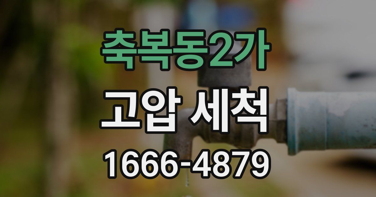 축복동2가 고압 세척