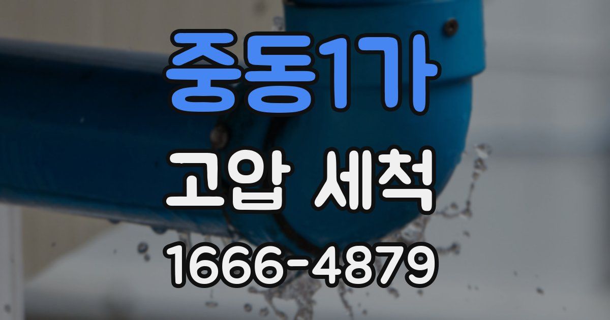 중동1가 고압 세척
