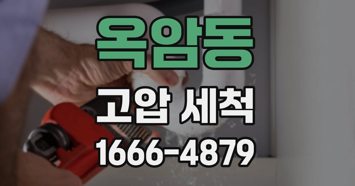 옥암동 고압 세척
