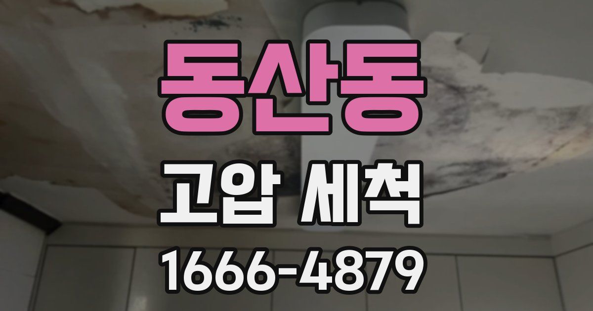동산동 고압 세척