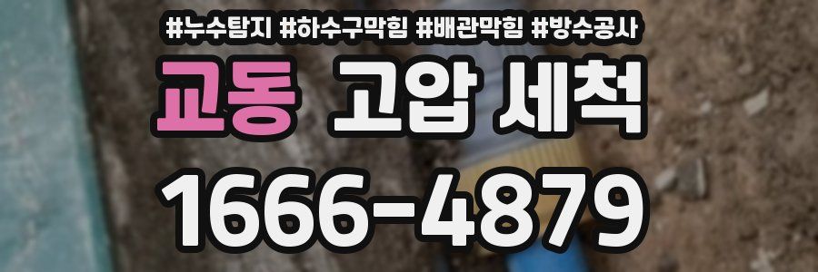 교동 고압 세척