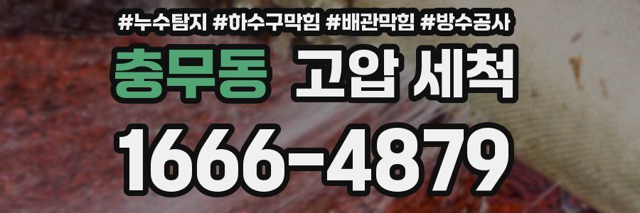 충무동 고압 세척