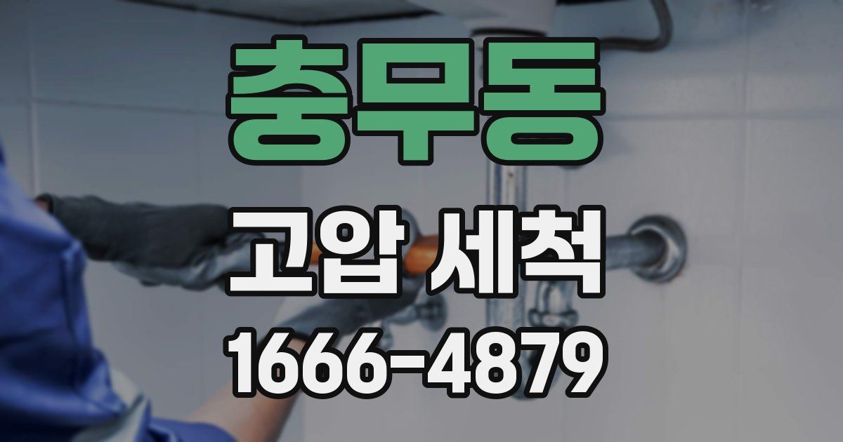 충무동 고압 세척