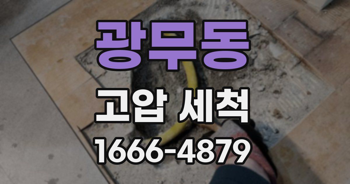 광무동 고압 세척