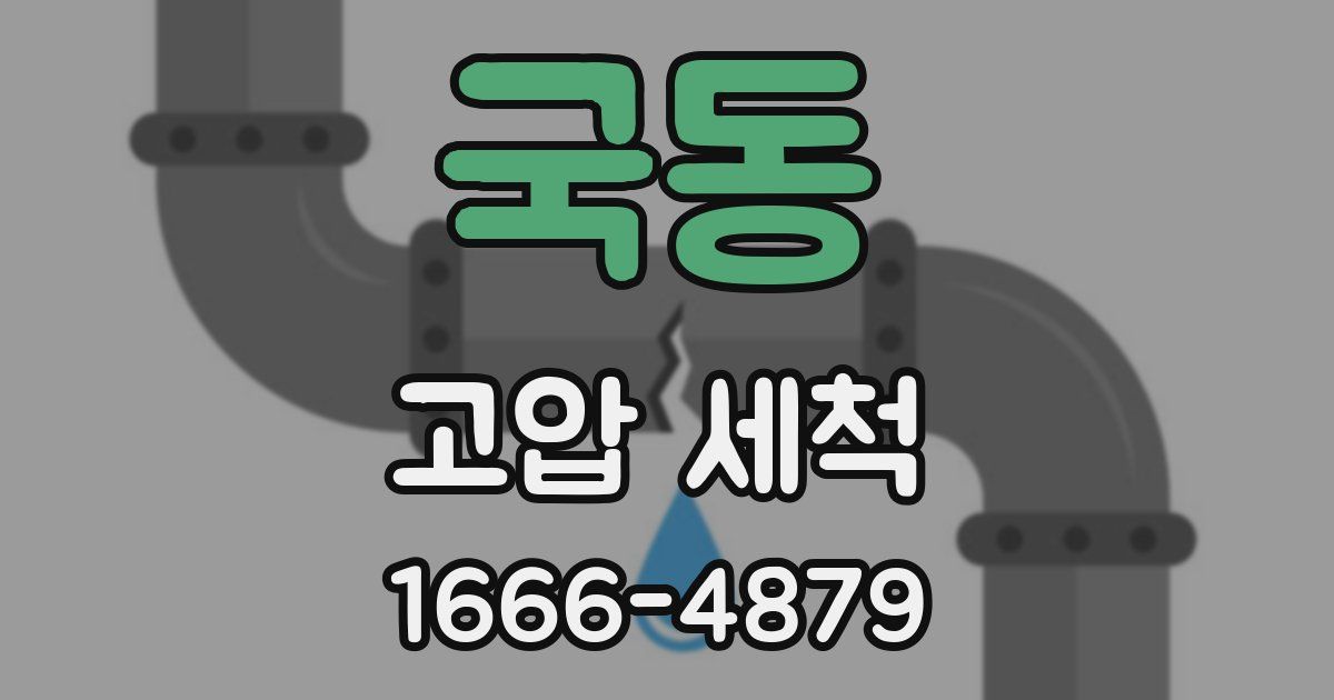 국동 고압 세척