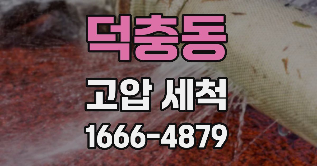 덕충동 고압 세척