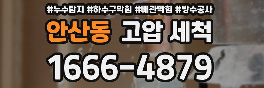 안산동 고압 세척