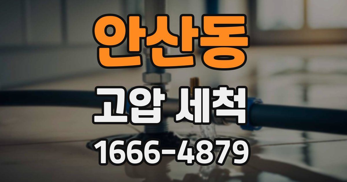 안산동 고압 세척