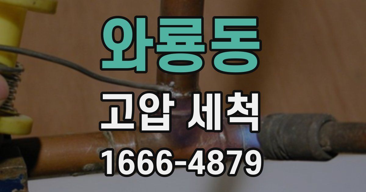 와룡동 고압 세척