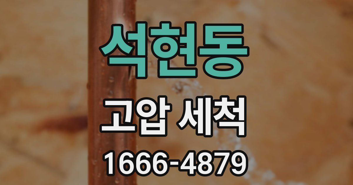 석현동 고압 세척