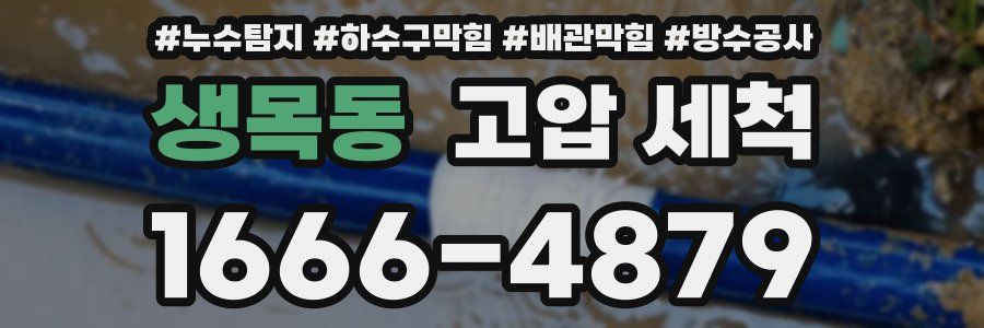 생목동 고압 세척