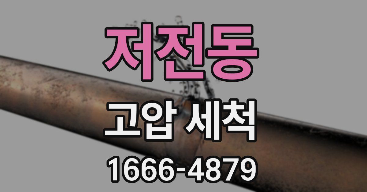 저전동 고압 세척